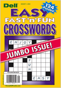 Each issue of Dell Easy Fast 'n' Fun Crosswords features 100 crosswords perfect for both beginner solvers and those looking for a break from harder puzzles. The high-quality puzzles are a great brain  ...