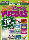 Good Time Easy Variety Puzzles is now bigger than ever! Enjoy large issues of this variety puzzle magazine while you stimulate your brain. Fun for the whole family. Full size, 130 pages.
